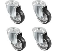 Amig - Pack de 4 Roulettes pour Meubles | Ø 80 mm | Roulettes Pivotantes sans Plaque de Montage | Poids Maximum 70 kg | Pour Déplacer des Meubles Lourds | Roulements à Rouleaux