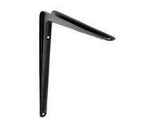 Amig - Pack de Supports pour Étagère Murale - 20 Pièces - Équerres en Acier - 300x250 mm - Couleur Noire - Résistants jusqu’à 35 Kg - Angle pour Étagères - Support pour Tablettes - Installation Facile