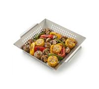 Amig - Panier à légumes pour Barbecue - 29 x 29 x 6 cm - Fabriqué en Acier Inoxydable - Évite Que Les légumes Tombent à Travers la Grille - Mod. AM07