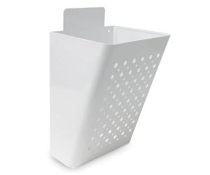 Amig - Panier publicitaire avec grille frontale | Boîte aux lettres en métal pour la propagande | Pour murs extérieurs ou murs de portails ou d'entrées | Acier | Blanc | 22 x 36 x 19 cm