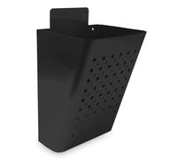 Amig - Panier publicitaire avec grille frontale - Boîte métallique pour propagande - À placer sur murs ou façades extérieures d'entrées - Acier - Couleur Noir - 22 x 36 x 19 cm