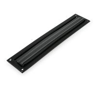 Amig - Passe-Lettres Noir Mod. 2 - Volet pour Murs ou Portes - Réceptacle à Courrier Con Capot en Acier - 342 x 73 mm - Ouverture: 312 x 43 mm - Couleur Noir Mat - Fente pour Lettres