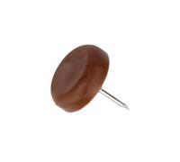AMIG - Patin de pied de meuble 75 - Ø16 mm - Polypropylène - Marron