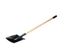 Amig - Pelle carrée | Laya Jardin avec lame en acier et manche long en bois | Outils pour jardin et jardinage en finition noire | Dimensions : 152 cm.