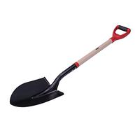 Amig - Pelle de jardin ronde | Pelle avec lame en acier et poignée en bois pour creuser et enlever la terre | Outils pour jardin et jardinage en finition rouge/noir | Dimensions : 110 cm.