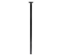Amig - Pied carré pour Meuble - Mod. 3-25 x 25 x 700 mm - avec vis de réglage - Vis à 4 Points - Résistance jusqu'à 15 kg/Jambe - Acier Noir