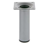 AMIG - Pied de table 4 - Ø30 x 250 mm - Acier - Argent