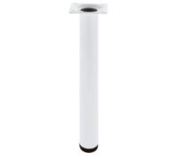 AMIG - Pied de table 4 - Ø30 x 400 mm - Acier - Blanc