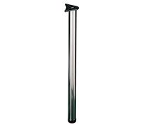 Amig - Pied Réglable pour Table en Acier Chrome Brillant - Hauteur Ajustable 10 mm - Pieds pour Tables de Bureau, Cuisine ou Salle à Manger - Dimensions 710x60x1,2 mm - Capacité 15 kg par Pied