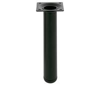 Amig - Pied Rond pour Meuble - 30X300 cm - Acier - pour Tables Basses, Tables de Nuit, Commodes... - Embout Anti-Rayures - Résistant - Argent - Visserie Incluse