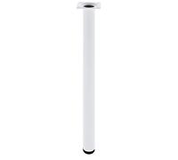 Amig - Pied Rond pour Meuble - 30X600 cm - Acier - pour Tables de Cuisine, Salle à Manger et Bureau - Embout Anti-Rayures - Résistant - Noir - Visserie Incluse