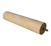Amig - Pied Rond pour Meuble, Pied en Bois de Hêtre avec Finition Naturelle, Pieds de Remplacement pour Canapés, Lits, Tables, Fixation : Tige Métallique Métrique 8, Dimensions : 50 x 250 mm