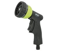 Amig - Pistolet D'Irrigation | 180mm | Avec 7 Modes D'Irrigation Différents | Débit Réglable Avec Gâchette Et Poignée Ergonomique | Laiton Et Caoutchouc | Vert Pistache Et Noir