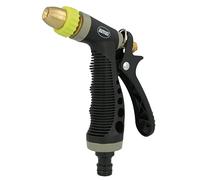 Amig - Pistolet D'Irrigation | Dimmable | 150mm | Débit Facilement Réglable | Levier De Verrouillage Pour Plus De Commodité | Laiton Et Caoutchouc | Vert Pistache Et Noir