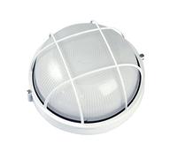 Amig - Plafonnier extérieur étanche | Mod.1 | Ø 240 x 125 mm | Applique murale décorative | Convient pour les entrées, les façades, les jardins ou les balcons des maisons | Aluminium blanc