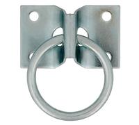 Amig - Plaque avec Anneau | Plaque 70 x 45 mm ; Anneau Ø7 x 50 mm | Anneau Mobile Soudé avec Plaque de Fixation | Fixation pour Montage au Mur ou au Plafond | Pour Accrocher ou Attacher des Objets
