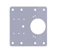 Amig - Plaque de Réparation pour Charnières | 90 x 90 mm | Trou de 35 mm | Pour Fixation de Charnières à Boîtier | Multiples Trous pour la Plupart des Charnières | Acier Inoxydable Mat