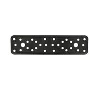 Amig - Plaque Union Perforée | 200 x 50 x 2,2 mm | Fixation de Structures en Bois | Pour les joints, les épissures et les réparations pilier-poutre | Acier noir