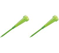 Amig - Pluviomètre | Gradué Et 40 mm | 240mm | Comprend 1 Cheville De Placement | Fixation Facile À L'Herbe Ou Au Sol | 1 mm D'Eau Équivaut À 1 Litre | Polypropylène | Vert (Lot de 2)
