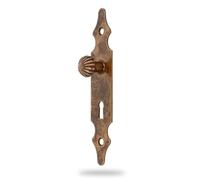 Amig - Poignee de Meuble - Modèle 102 - Acier Résistant - Quincaillerie Rustique - 146 x 30 x 1.5 mm - Plaque Lisse - Comprend Trou de Serrure