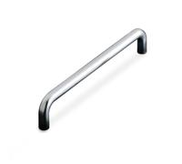 Amig - Poignée de Meuble | Modèle 110 en Zamak Résistant | Design Moderne pour Placard et Intérieur | Facile à Installer | Compatible avec Glissière Tiroir, Nickel Brossé, Ø8 x 160 mm