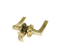Amig - Poignée de Porte avec Serrure à Chant Carré - Rosace - Entraxe 60/70 mm - Finition Dorée - Zamak - pour portes en bois de 35 à 45 mm - Réglable et Réversible - Mod. 711