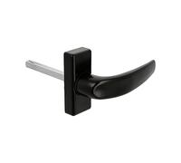 Amig - Poignée de porte d'intérieur avec Rosace | Pognée Modèle Delta | 121 x 72 mm | Élégant et Simple | Taille du carré 8 mm | Poignée Ergonomique | Aluminium Noir