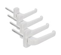 Amig - Poignée de porte d'intérieur avec Rosace | Pognée Modèle Epsilon | 132 x 70 mm | Élégant et Simple | Taille du carré 8 mm | Poignée Ergonomique | Aluminium Blanc (Lot de 4)