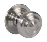 Amig - Poignée de porte en laiton avec base ronde - Bouton fixe pour porte d’entrée - Design contemporain et installation facile - Ø 70 mm - Laiton - Finition polie