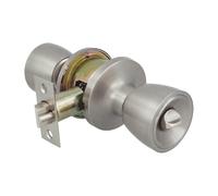 Amig - Poignée de porte - Loquet d'entrée 60/70 mm - Avec serrure intérieure - Pour portes en bois de 35 à 45 mm d'épaisseur - Système anti-carte