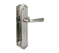 Amig poignée de porte sur plaque - chromé mat