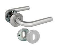 Amig Poignée de porte sur rosace - Inox mat