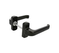 Amig - Poignée de Porte sur Rosace - Modèle Epsilon - Carré de 8 mm - Noir - Aluminium - Design Moderne et Réversible - Jeu de Poignées