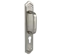 Amig - Poignée de Tirage Noir Modèle Beta PB | Serrure à Encastrer avec Clé pour Meuble | Boudin de Porte Automatique | Grille d'aération 20 x 10 avec Moustiquaire, Chrome Mat