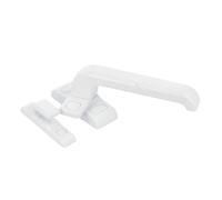 Amig - Poignée de verrouillage pour portes et fenêtres Mod. Gamma - 122 x 70 mm - Rosace - Droite - Portes et fenêtres intérieures - Sans équerre - Aluminium blanc