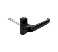 Amig - Poignée en aluminium Mod. Epsilon - Couleur noire - 132 x 70 mm - Carré de 8 mm - Béquille avec rosace réversible - Installation facile - Design moderne et ergonomique