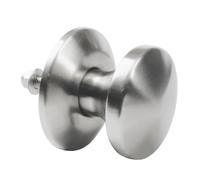 Amig - Poignée fixe pour portes d'intérieur Mod. 20 | ø80 x 70 mm | Avec garniture de rosette | Poignée ergonomique | Pour portes avec épaisseur maximale de 70 mm | Acier inoxydable 18/8 mat