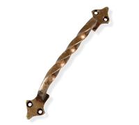 Amig - Poignée - Modèle 1002 - Fabriquée en acier - Quincaillerie rustique - 182 mm - Sans plaque - Vis incluses - Finition : Cuir