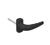 AMIG - Poignées de porte en aluminium SENDOA - 125 x 66 mm - Aluminium - Noir