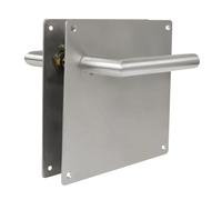 AMIG - Poignées sur plaque 7C - 180 x 180 mm - Acier inoxydable AISI 304 - Mat