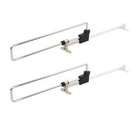 Amig - Porte-cintres Extensible pour Le Rangement des vêtements dans Les armoires ou Dressing | Dimensions : 350 mm | Matériau : Acier - argenté (Lot de 2)