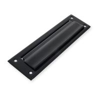 Amig - Porte-Lettres pour Murs Ou Portes Intérieurs Et Extérieurs - Mesure Totale 254X78 Cm | Mesure Bouche 198X48 Mm | Acier avec Finition Noire Mate