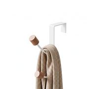 Amig - Porte-manteau de porte - 20 x 173 x 115 mm - Porte-manteau couleur blanche - Fabriqué en acier et bois FSC. Mod. CP47