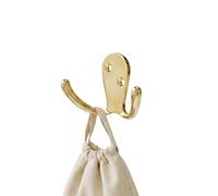 Amig - Porte-manteau mural - 71 x 46 x 24 mm - Porte-vêtements couleur doré brossé - Fabriqué en zamak. Mod. CS30