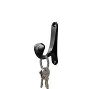 Amig - Porte-manteau mural - 87 x 16 x 46 mm - Accrocheur couleur Noir Mat - Fabriqué en Zamak. Mod. CS34
