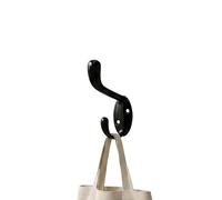 Amig - Porte-manteau mural - 95 x 52 x 30 mm - Accroche couleur Noir Mat - Fabriqué en Zamak. Mod. CS32
