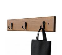 Amig - Porte-manteau mural multiple - 320 x 70 x 53 mm - Porte-manteau couleur Acacia/noir - Fabriqué en BOIS + ZAMAK. Mod. CM36