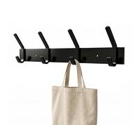 Amig - Porte-manteau mural multiple - 405 x 105 x 45 mm - Porteur couleur Noir - Fabriqué en Acier. Mod. CM38