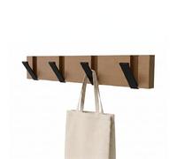Amig - Porte-manteau mural multiple - 420 x 70 x 20 mm - Porte-manteau couleur Acacia/noir - Fabriqué en BOIS + ZAMAK. Mod. CM39