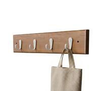 Amig - Porte-manteau mural multiple - 440 x 70 x 53 mm - Porte-manteau couleur Acacia/blanc - Fabriqué en BOIS + ZAMAK. Mod. CM36